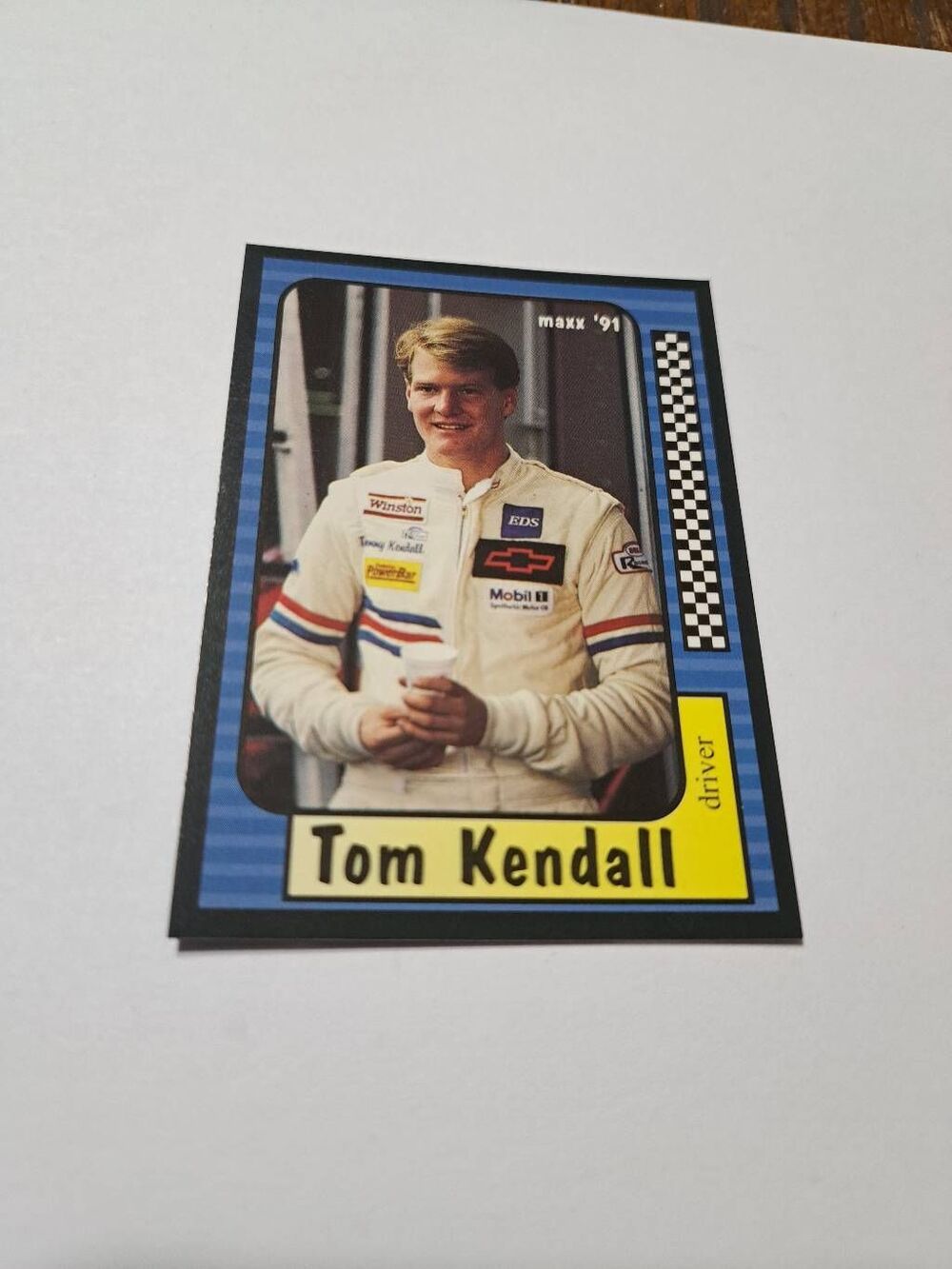 Vintage 1991 Maxx Tom Kendall #40 Race Car Nascar Trading Card